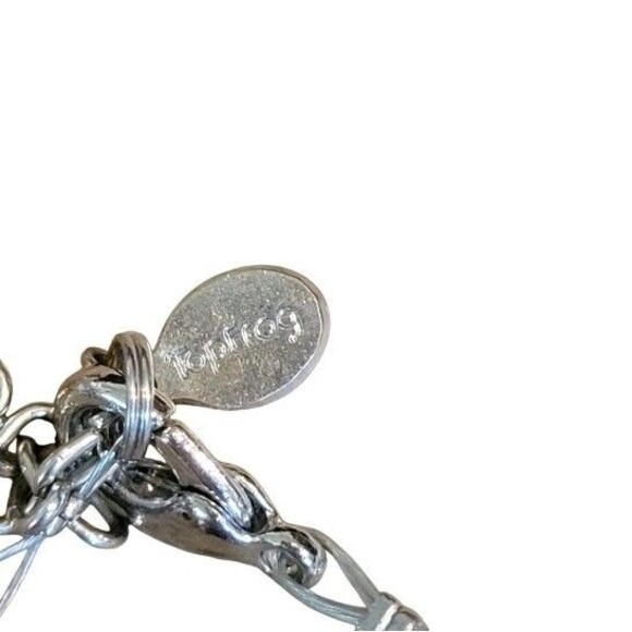 TOP FROG Gray Clear Glass & Silver Faux Pearls Double Strand Illusion Necklace - Picture 9 of 11